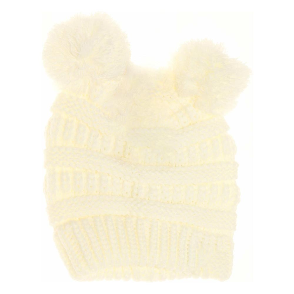 Ivory BABY Solid Double Pom CC Beanie offers expert-level warmth and comfort for your little one. Designed with a soft, double-layer knit and two adorable pom-poms, this beanie provides superior insulation while maintaining a gentle fit on delicate baby skin. Its solid color ensures easy pairing with any outfit, making it both practical and stylish for everyday wear. Ideal for chilly weather, this beanie helps keep your baby cozy and protected from the cold.