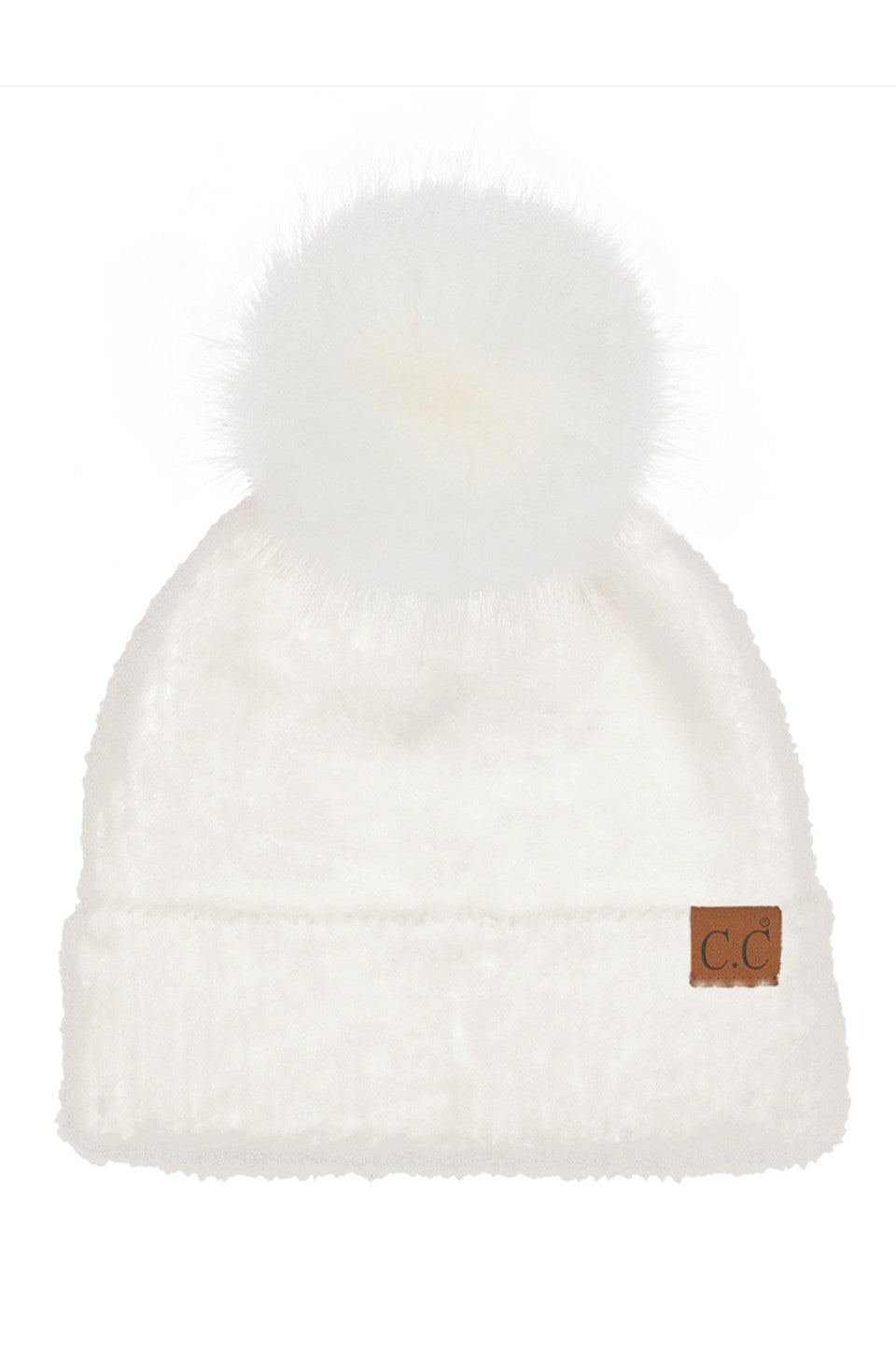 ivory C.C Plush Terry Chenille Pom Beanie Winter Hat combines superior thermal protection with refined style. Constructed from premium terry chenille fabric, this hat delivers exceptional insulation while maintaining breathability. The distinctive pom accent adds visual interest without compromising functionality. Designed with precise dimensions to ensure optimal coverage of ears and forehead, this cold-weather essential maintains its structural integrity throughout extended wear.