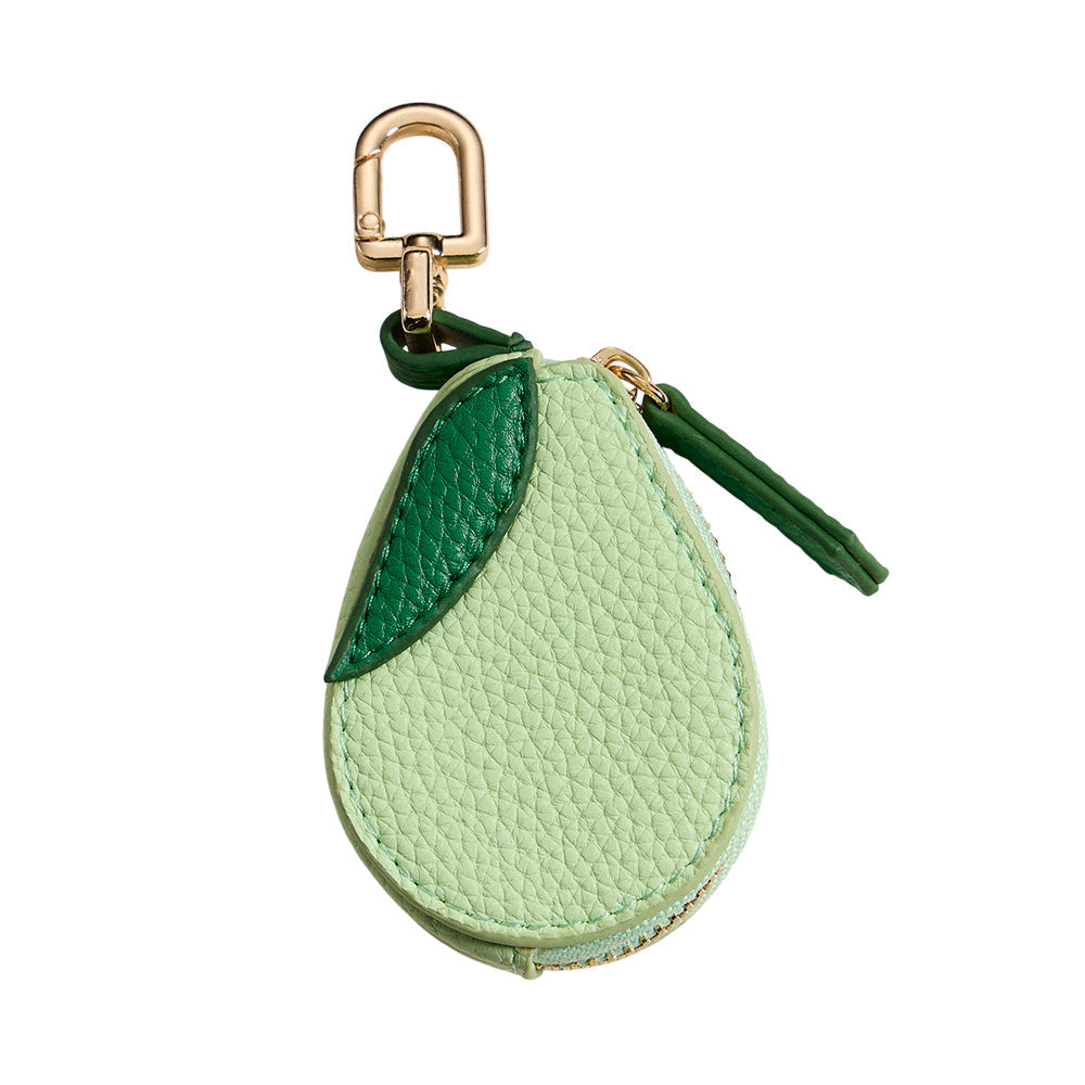 Madeline Love Green Genuine Leather Avocado Coin Purse Keychain Bag Charm - Bags & Wallets - extra