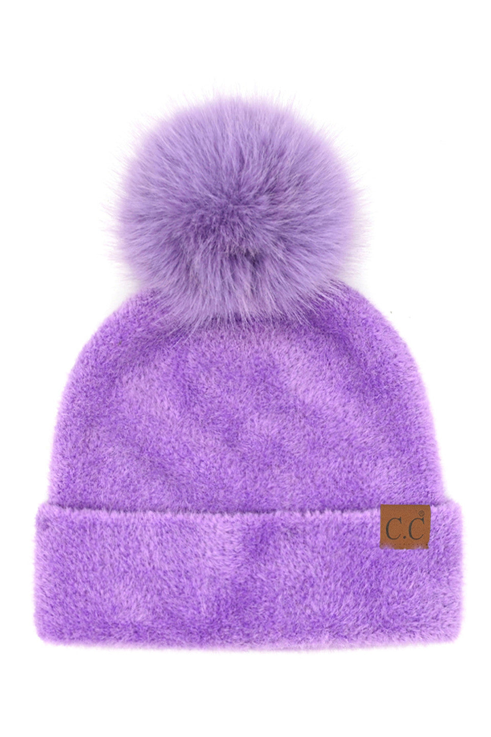 Lavender C.C Plush Terry Chenille Pom Beanie Winter Hat combines superior thermal protection with refined style. Constructed from premium terry chenille fabric, this hat delivers exceptional insulation while maintaining breathability. The distinctive pom accent adds visual interest without compromising functionality. Designed with precise dimensions to ensure optimal coverage of ears and forehead, this cold-weather essential maintains its structural integrity throughout extended wear.