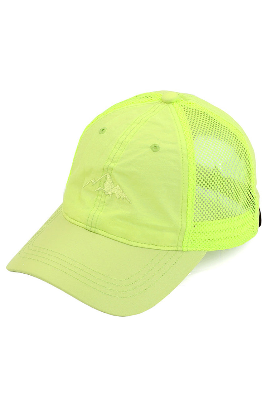 Lime C.C Weightless Windbreaker Baseball Cap is the ultimate combination of style and functionality. Made with lightweight materials, it protects from the wind while remaining comfortable to wear. Perfect for any outdoor activity, this cap is a must-have for those on the go.