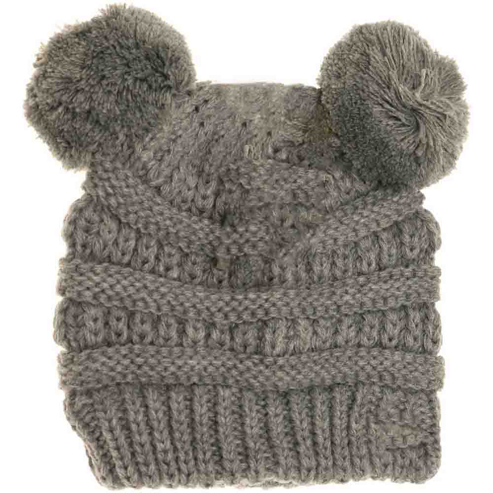 Lt.Grey- BABY Solid Double Pom CC Beanie offers expert-level warmth and comfort for your little one. Designed with a soft, double-layer knit and two adorable pom-poms, this beanie provides superior insulation while maintaining a gentle fit on delicate baby skin. Its solid color ensures easy pairing with any outfit, making it both practical and stylish for everyday wear. Ideal for chilly weather, this beanie helps keep your baby cozy and protected from the cold.