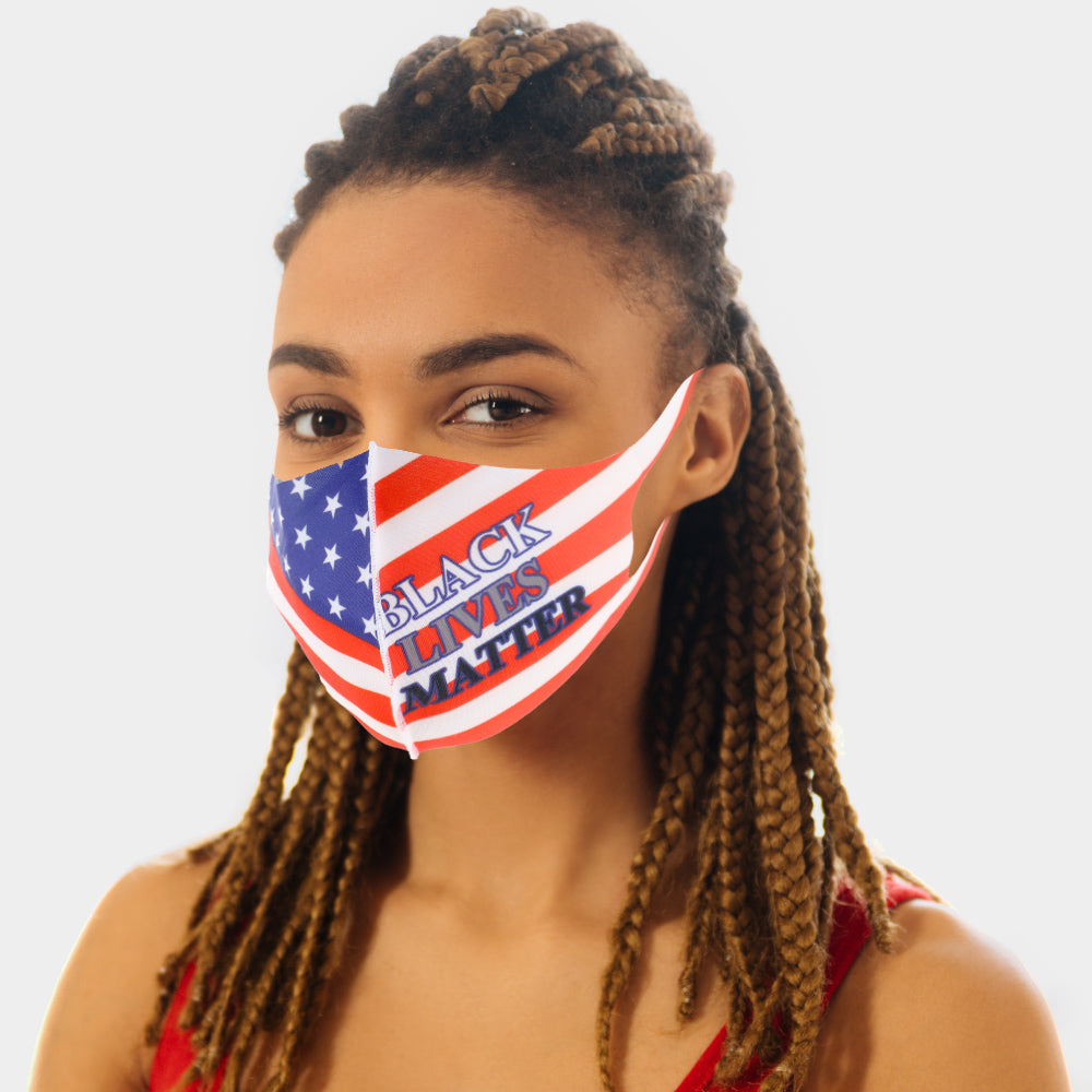 Madeline Love Multi Black Lives Matter USA American Fashion Mask - Jewelry