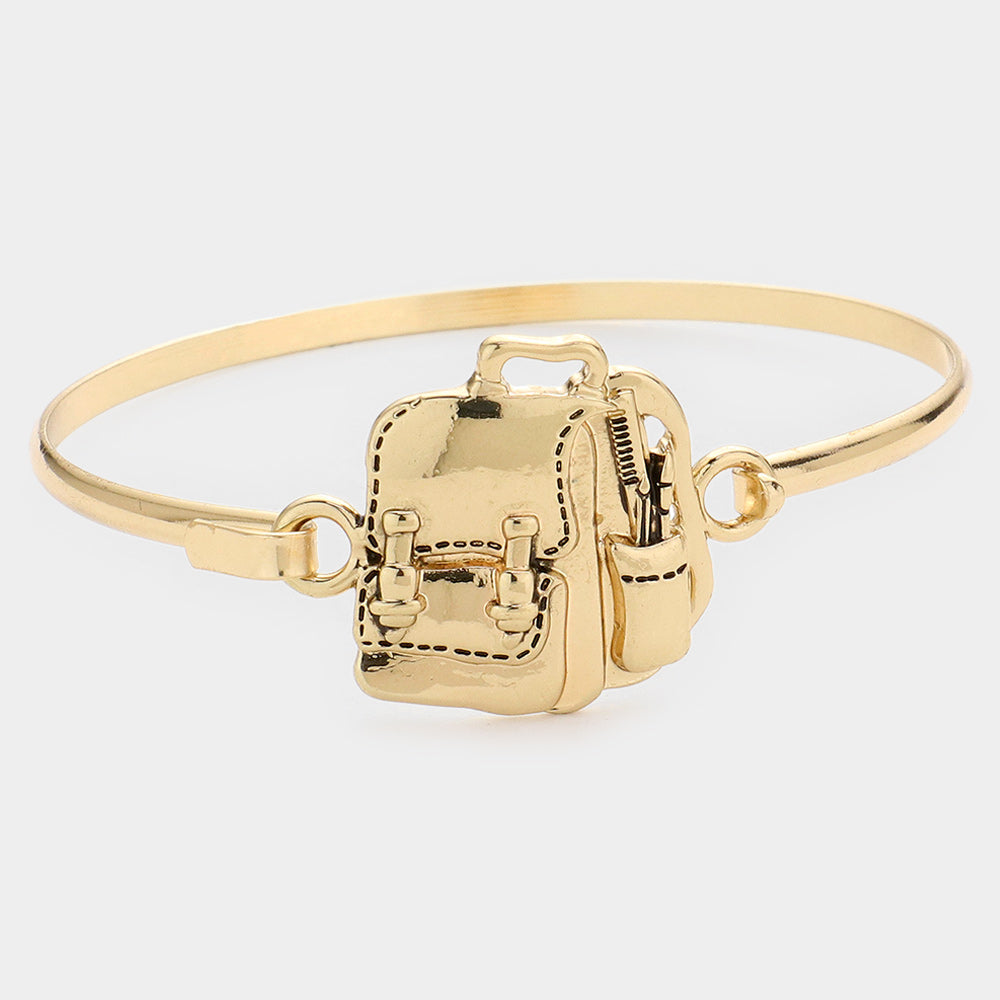 Madeline Love Antique Gold Metal Backpack Bag Hook Bracelet - Bracelets