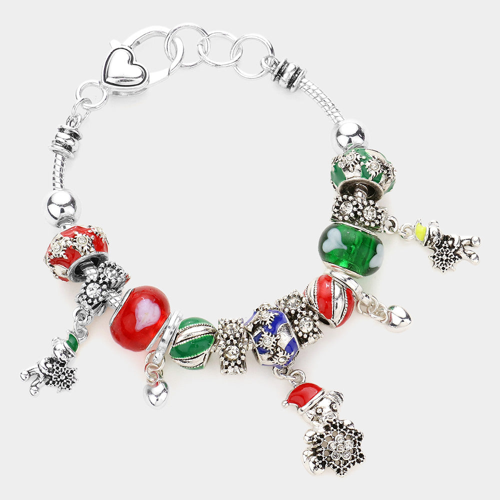 Multi Add a cute winter touch to your style with the Snowflake Bear Charm Multi Beaded Bracelet, featuring a charming bear pendant and shimmering seasonal beads. The multi-bead design creates a layered, stylish look while offering comfortable wear for holiday events or everyday winter fashion.