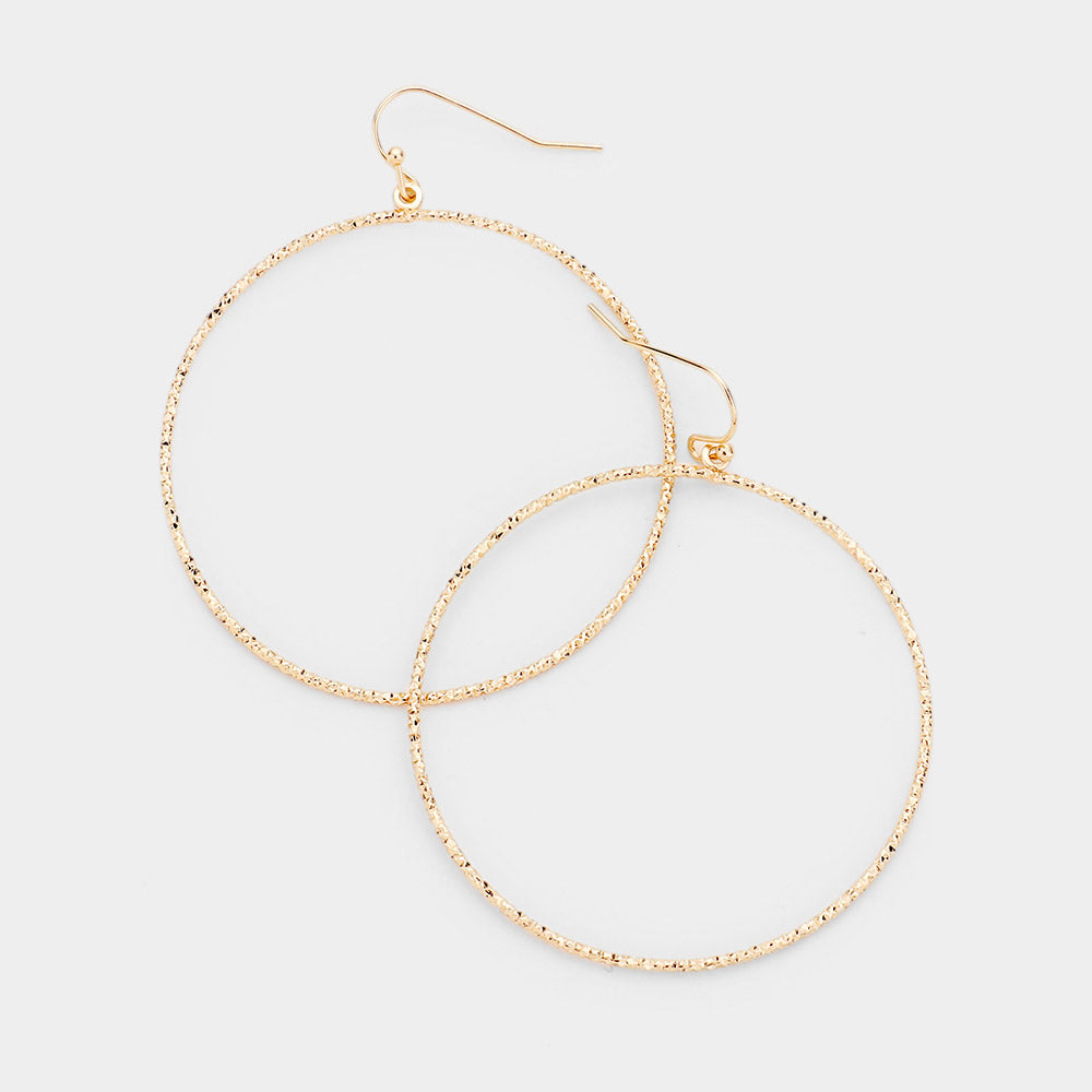 Madeline Love Gold Open Circle Metal Dangle Earrings