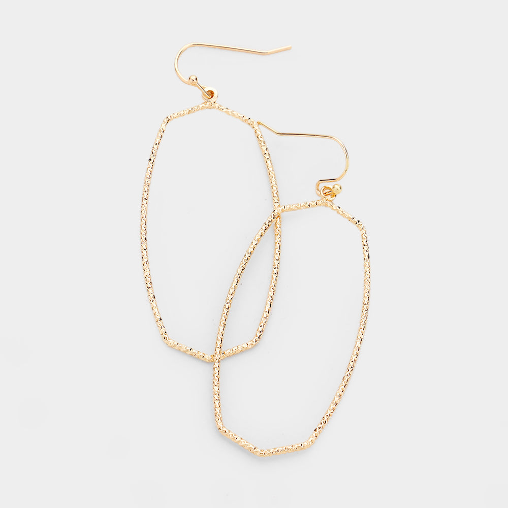 Madeline Love Gold Open Metal Earrings