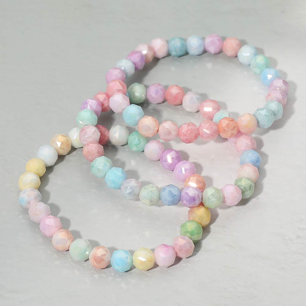 Madeline Love Multi 3PCS - Faceted Beaded Stretch Multi Layered Bracelets - extra