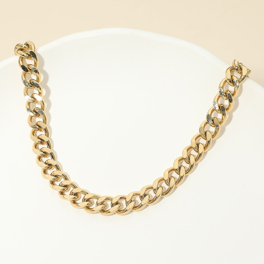 Madeline Love Gold Stainless Steel Cuban Chain Necklace