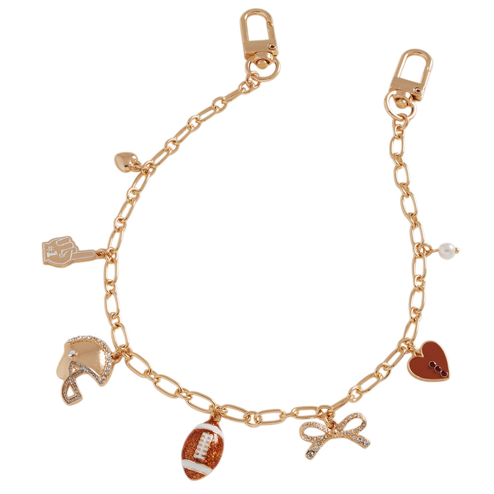 Madeline Love Multi Football Charm Station Bag Chain - Bags & Wallets - desc