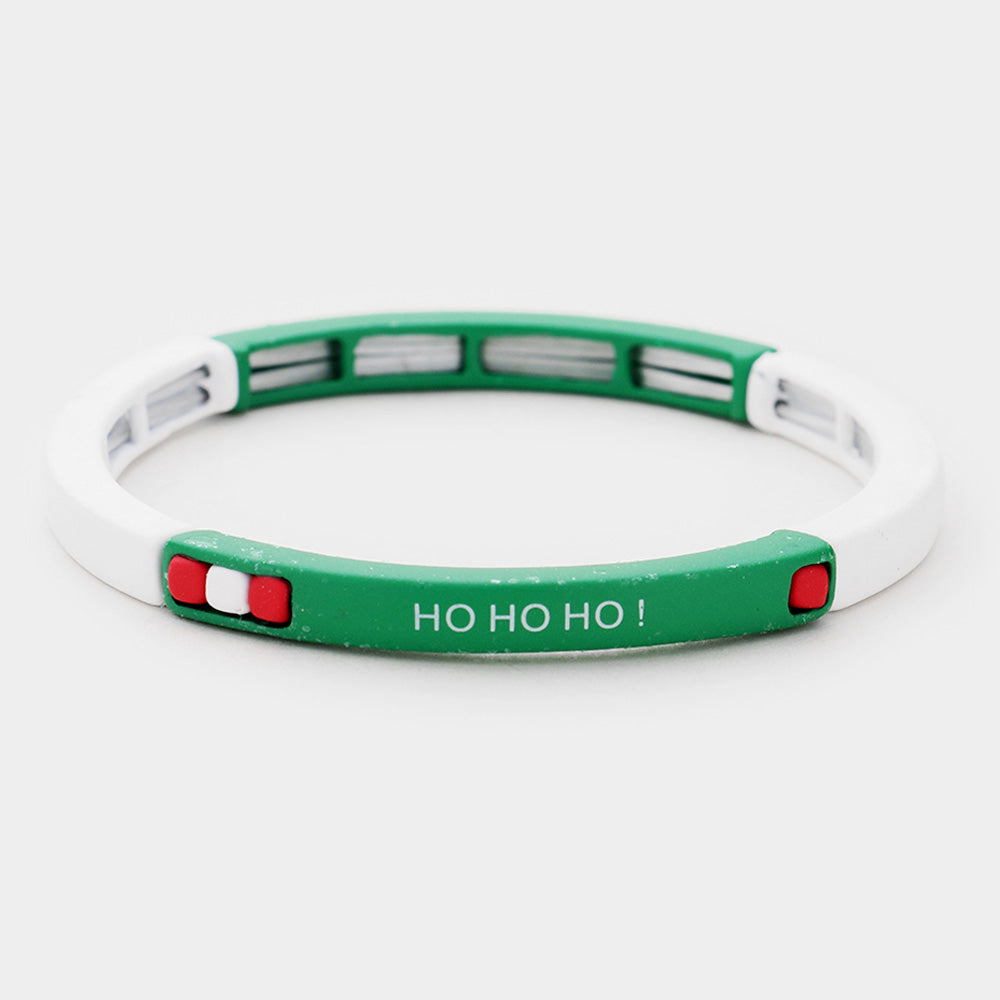 Madeline Love Multi HO HO HO Message Stretch Bracelet - Bracelets