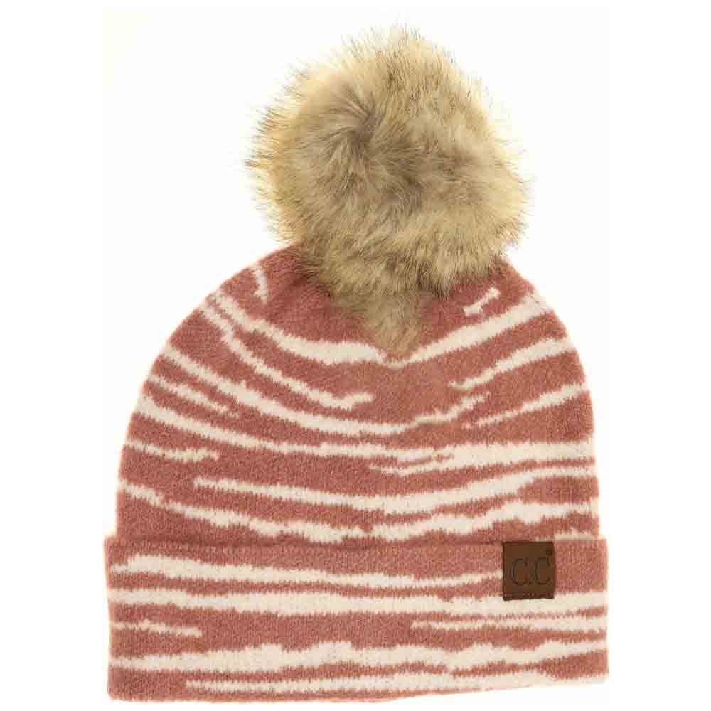 Mauve Zebra Pattern Faux Fur Pom Beanie offers a refined blend of style and warmth. Made from high-quality faux fur, it features a distinctive zebra print that elevates your winter accessories. The soft pom adds volume and a fashionable touch, while the beanie’s design ensures a comfortable, secure fit. Ideal for those seeking expert-level winter wear with a bold, animal-inspired aesthetic.