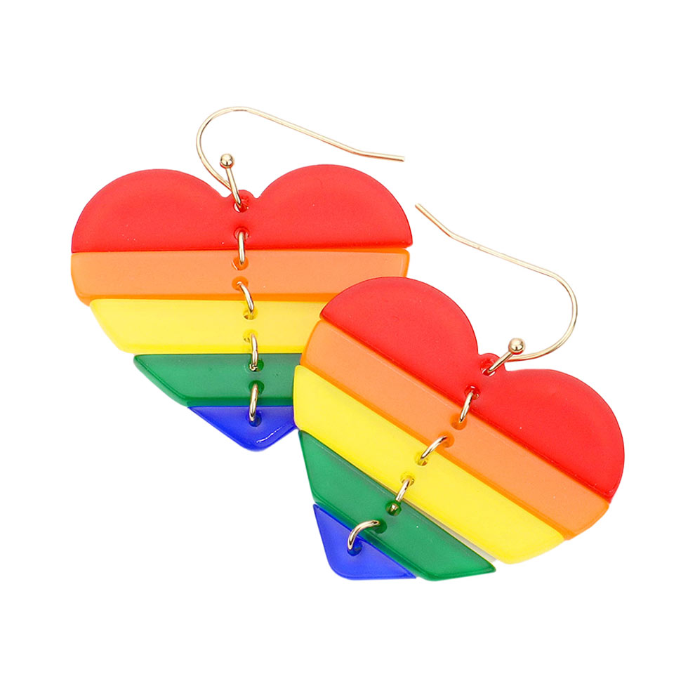 Multi Resin Heart Dangle Earrings, a beautifully crafted design add a glow to any outfit, which easily makes your events more enjoyable. These heart-dangle earrings make you extra special on occasion. Complete your look with these resin heart earrings.