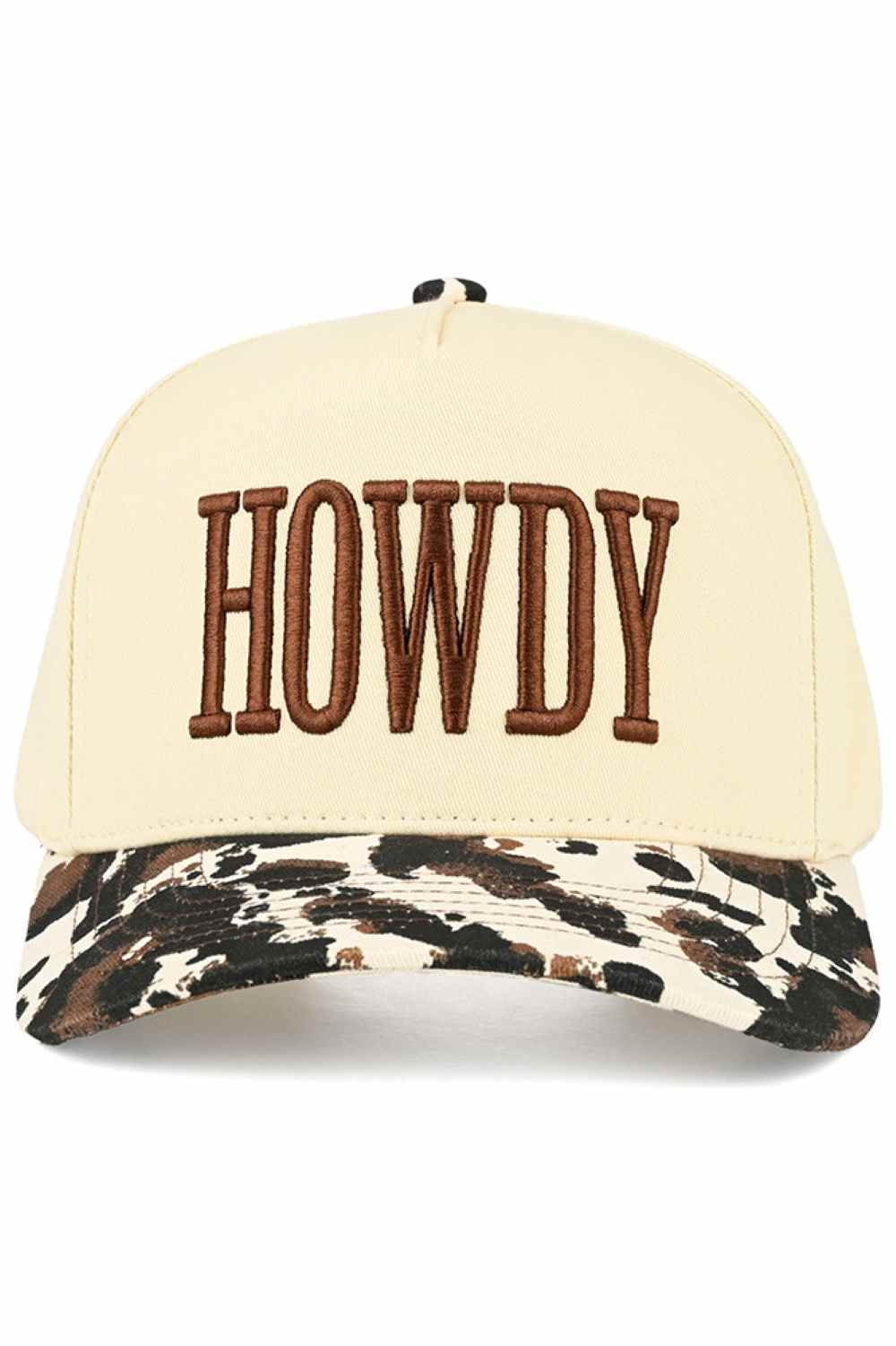 Multi Step into Western charm with this C.C HOWDY Embroidered Letter Trucker Hat. Featuring bold "HOWDY" embroidery paired with eye-catching cow print details, this classic snapback delivers laid-back style with personality. Crafted from 100% cotton for breathability and comfort, the structured trucker design keeps its shape while the adjustable snapback ensures a perfect fit for most head sizes. With a 22.5" circumference, it's designed for all-day wear whether you're hitting the ranch or the city streets.