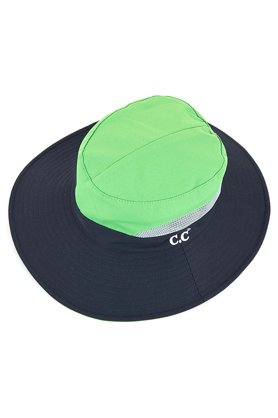 Navy Lime C.C. Sun Hat is a stylish and practical addition to your summer wardrobe. With its wide brim and UPF 50+ protection, it shields your face and neck from harmful UV rays, while keeping you cool and comfortable. Perfect for the beach, pool, or any outdoor activity.