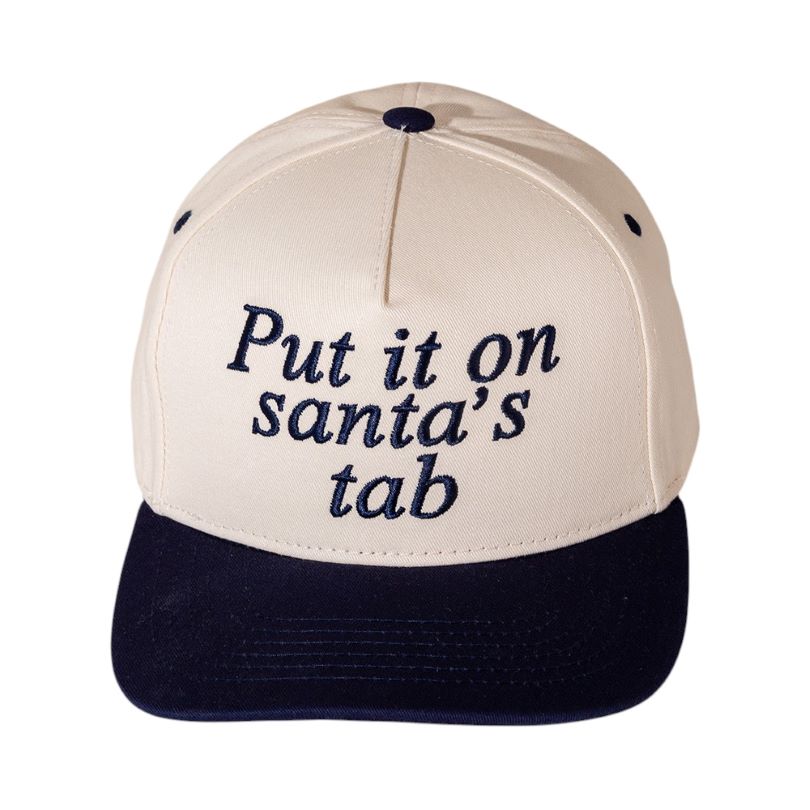 Add festive humor to your look with the Put It on Santa’s Tab baseball cap, a playful embroidered hat perfect for holiday parties, casual outings, or gifting. A fun seasonal accessory that spreads cheer while keeping your style relaxed and trendy.