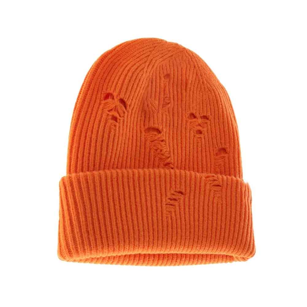 Orange Unisex Distressed C.C. Beanie combines timeless style with everyday comfort. Crafted with a soft, breathable fabric, its distressed finish adds a subtle vintage edge, making it a versatile accessory for any wardrobe. Designed to fit all head sizes comfortably, this beanie provides warmth without sacrificing breathability, ideal for layering in cooler weather or adding a casual touch to your look year-round.