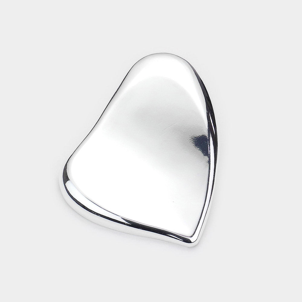 Madeline Love Rhodium Abstract Metal Pendant - Pendant Sets
