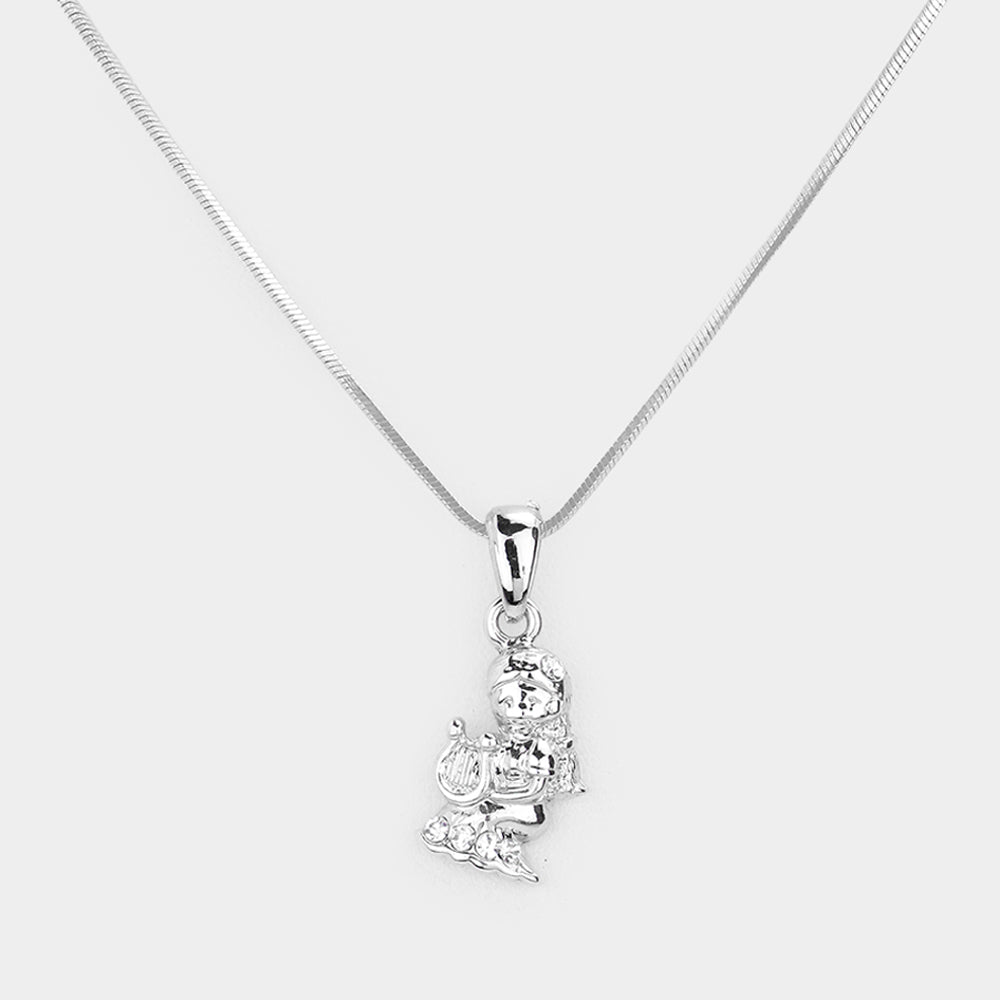 Madeline Love Silver Virgo Zodiac Pendant Necklace - Necklaces
