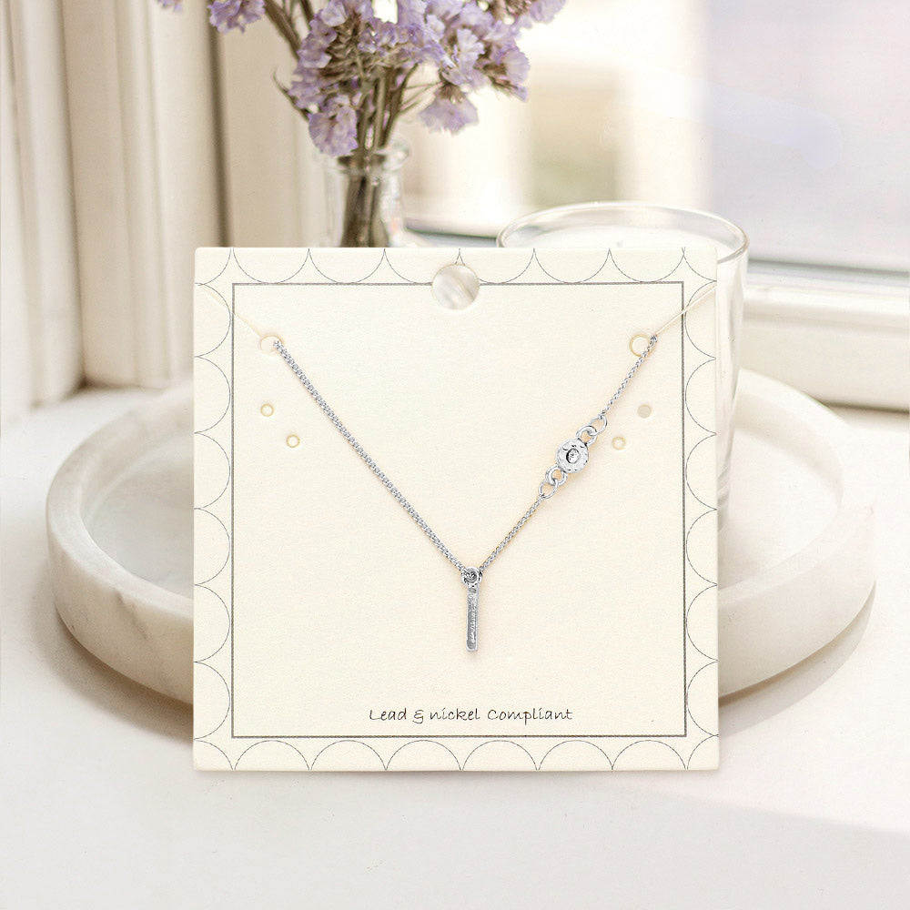 Madeline Love Default L - Small Letter Initial Monogram Pendant Necklace with Crystal - Jewelry