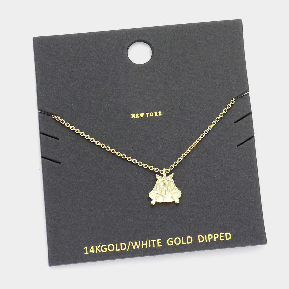 Madeline Love Gold Gold Dipped Metal Jingle Bell Pendant Necklace - Necklaces