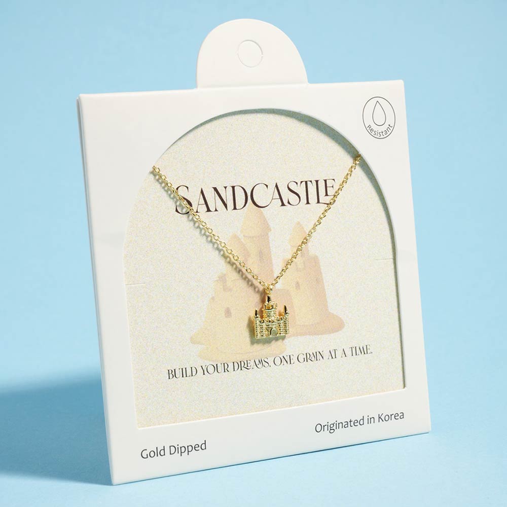 Madeline Love Gold Gold Dipped Sand Castle Pendant Necklace - Necklaces