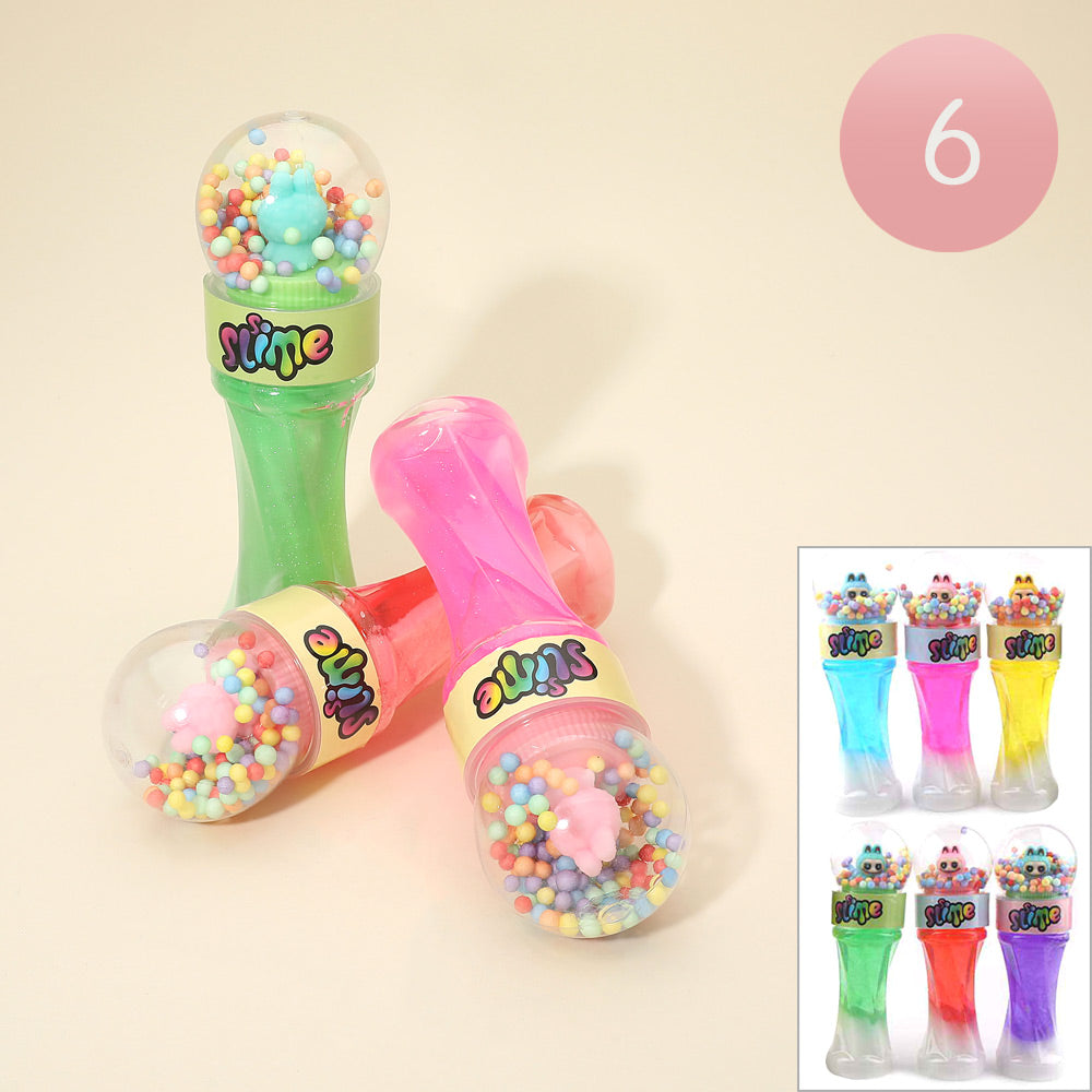 Madeline Love Assorted 6PCS - Monster Bunny Beads Fun Wand Glitter Slime Toy - Kids