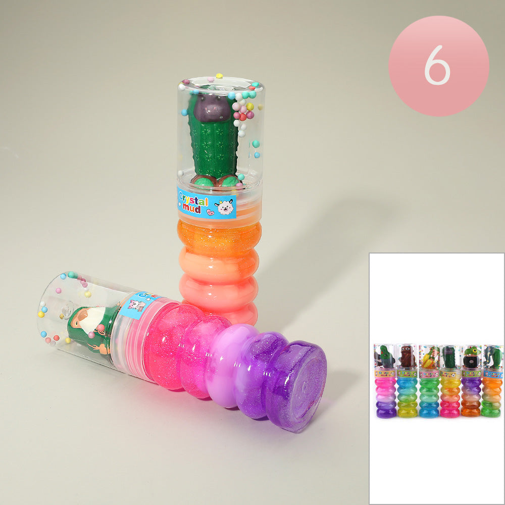 Madeline Love Assorted 6PCS - Glitter Slime Crystal Mud Toys - Kids