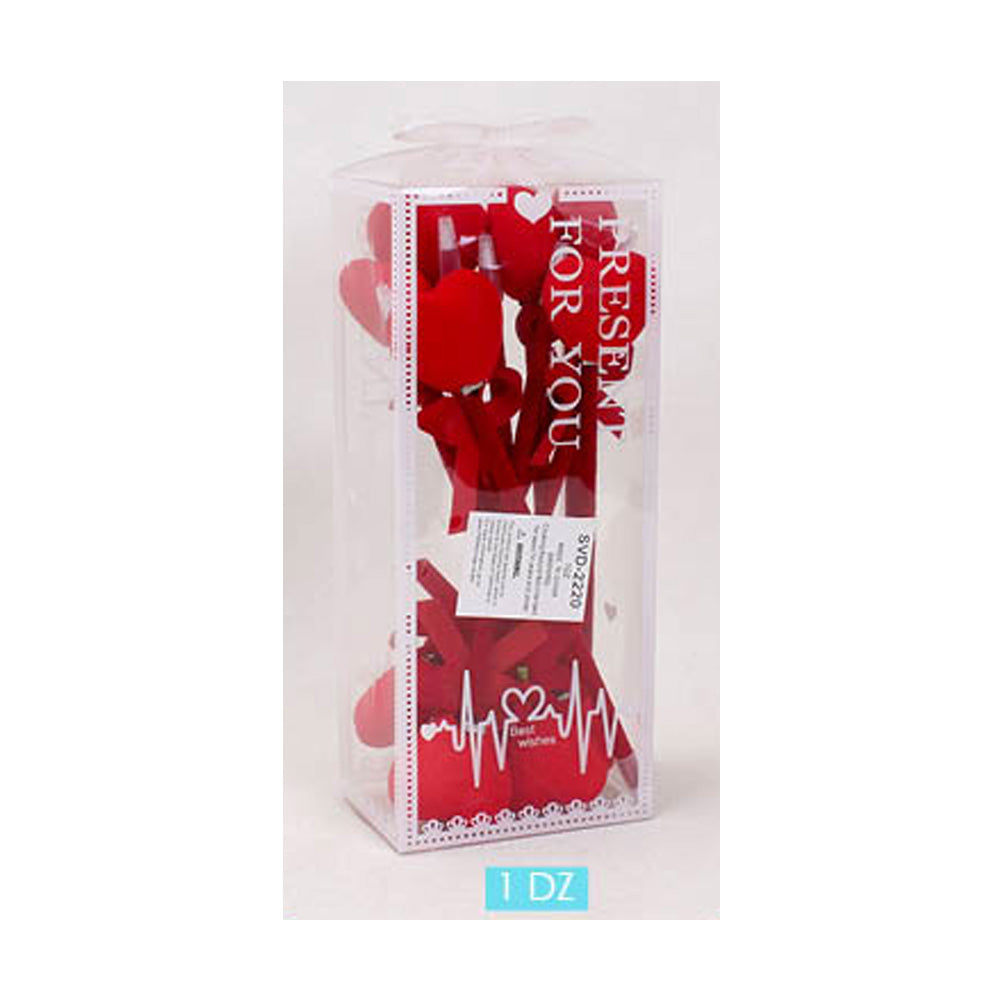 12PCS - Light Up Heart Bow Ball Pens
