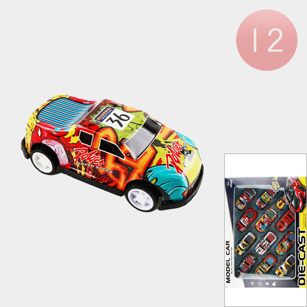 Madeline Love Assorted 12PCS - Power Super Speed Racing Pull Back Function Kids Toys
