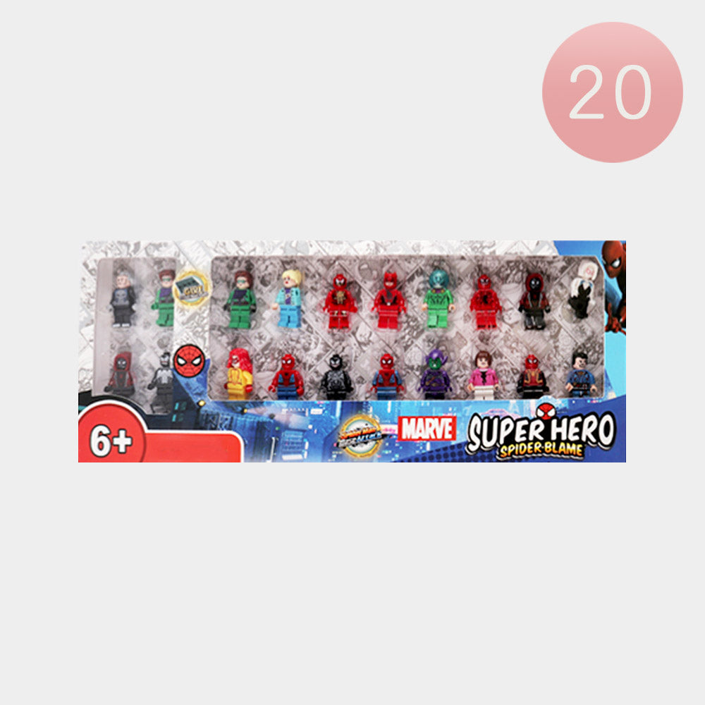Madeline Love Assorted 20PCS - Superhero Mini Building Block Figure Set - Kids