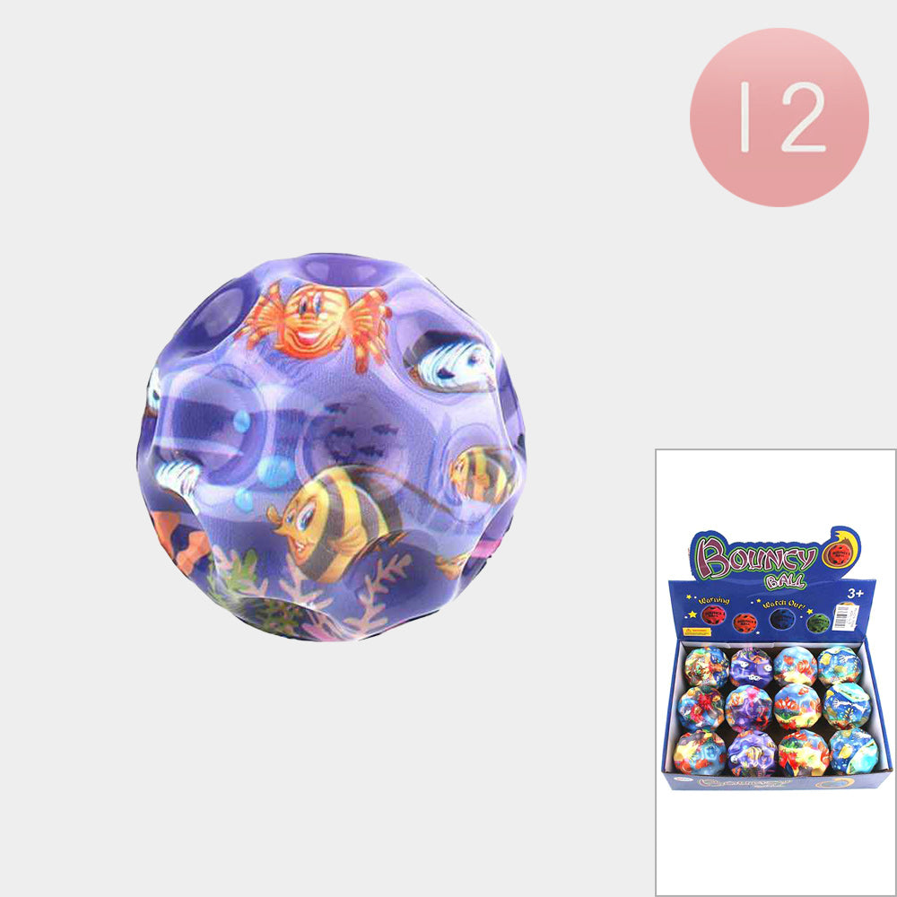 Madeline Love Assorted 12PCS - Ocean Themed Bouncy Ball Toys - Kids