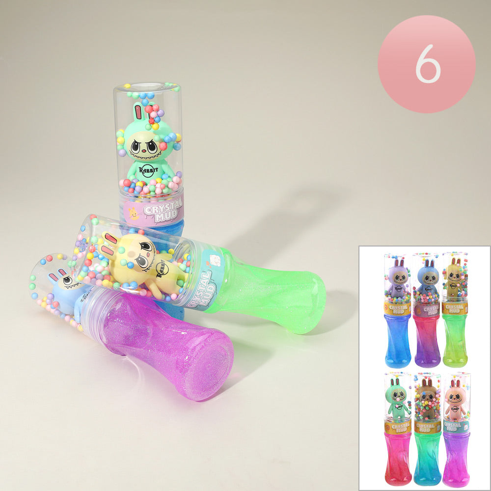 Madeline Love Assorted 6PCS - Monster Bunny Crystal Mud Slime Toys - Kids