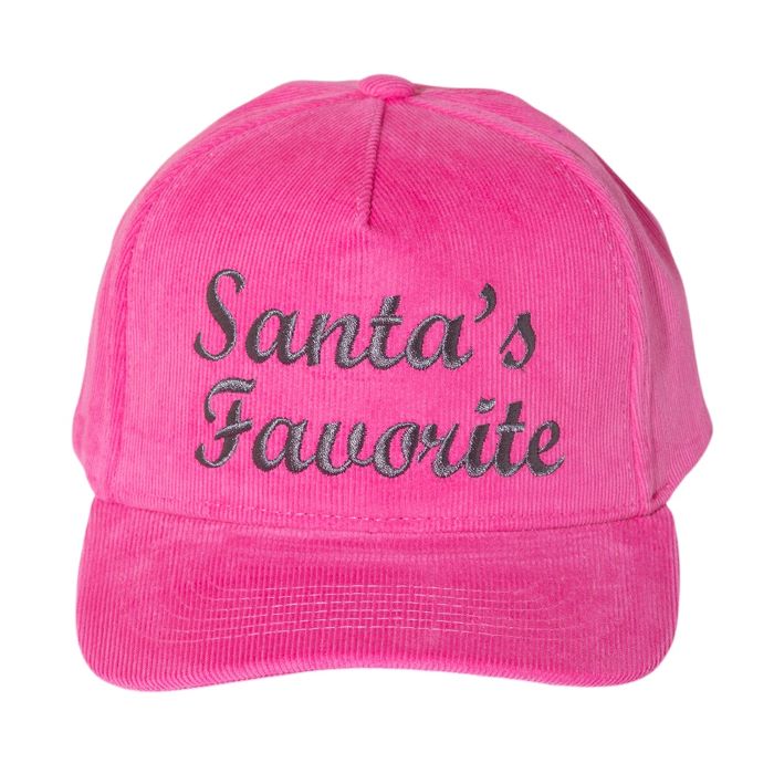 Fun holiday cap embroidered with the playful phrase “Santa’s Favorite.” A festive accessory for Christmas parties, family gatherings, or seasonal outfits. Adjustable fit makes it comfortable for all-day wear and a perfect novelty gift to spread cheer and show holiday spirit in a bold, fun way.