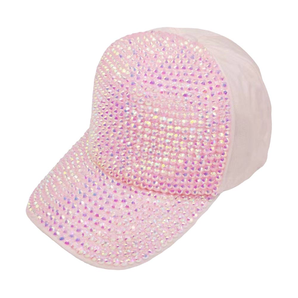 Pink Trendy Bling Studded Baseball Cap, this stylish baseball cap is the perfect accessory for any casual outing. Comfortable and perfect for keeping the sun off of your face. Ideal for travelers who are on vacation or just spending some time in the great outdoors. This cap is a fantastic gift for your loved one.