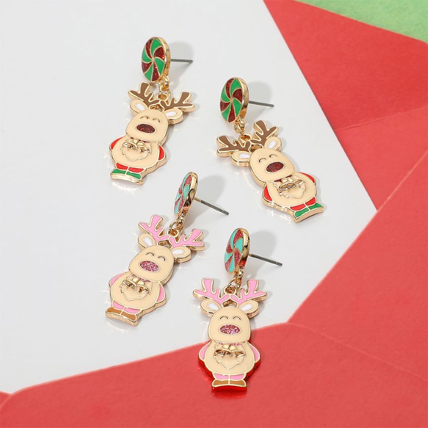 Add playful holiday spirit to your look with these charming reindeer earrings, featuring a fun design and cheerful accents. Perfect for seasonal events, gifting, or spreading joy all winter long.
