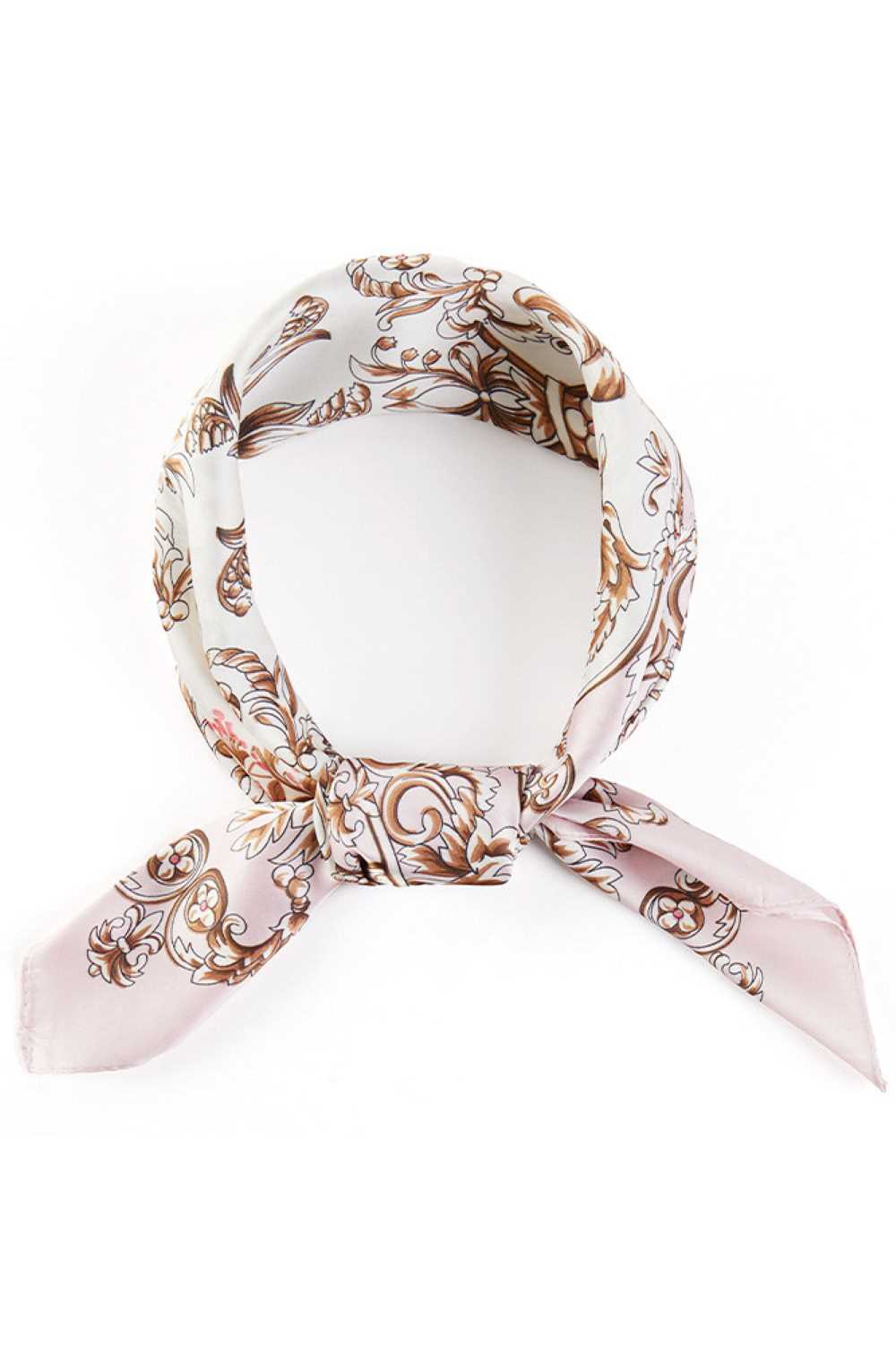 Pink Elevate your accessory game with this stunning Baroque Pattern Print Bandana Scarf. Crafted from 100% lightweight polyester, this versatile 27.5" x 27.5" square scarf features an intricate baroque design that adds sophistication to any outfit. Perfect for all seasons, the silky fabric drapes beautifully around your neck, as a headwrap, or styled into your hair. Whether you're dressing up a casual look or adding polish to formal wear, this timeless pattern works year-round. The generous square size offe