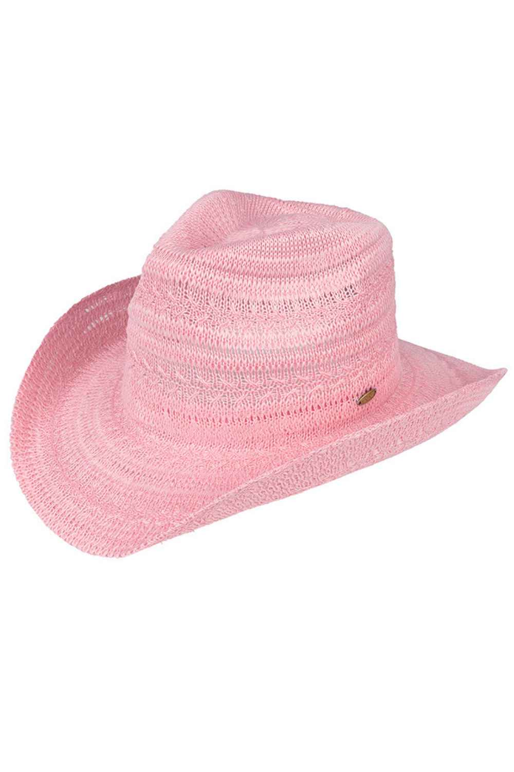 Pink Classic cowboy style meets cozy comfort with this C.C Pattern Knitted Solid Cowboy Hat. Crafted from soft knitted material, this one-size hat features a 3.25" brim and 4.5" crown for authentic Western flair. With a 22.6" circumference, it's designed for a comfortable, secure fit. Perfect for adding a touch of country charm to any outfit, whether you're hitting the ranch or the city streets.