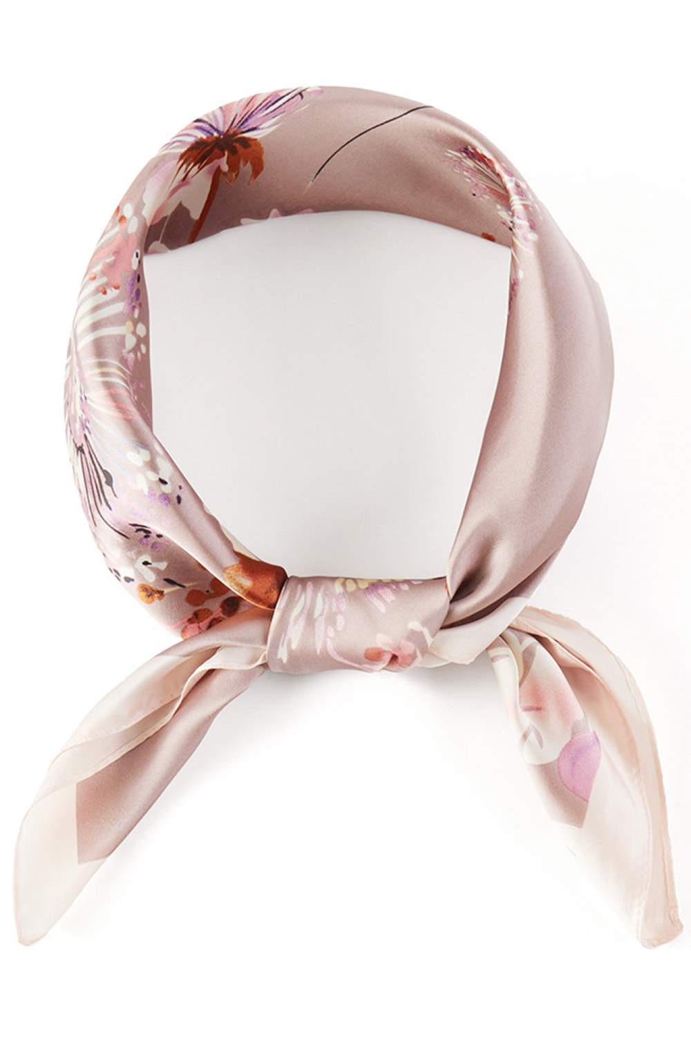 Pink Elevate your accessory game with this Modern Rose Print Bandana Scarf. Crafted from 100% lightweight polyester, it drapes beautifully and feels silky soft against your skin. The generous 27.5" x 27.5" square size offers endless styling possibilities wear it as a headscarf, neck wrap, or tie it to your bag for a pop of color. The delicate rose print brings timeless elegance to any outfit, making it perfect for all seasons. Versatile, comfortable, and effortlessly chic.