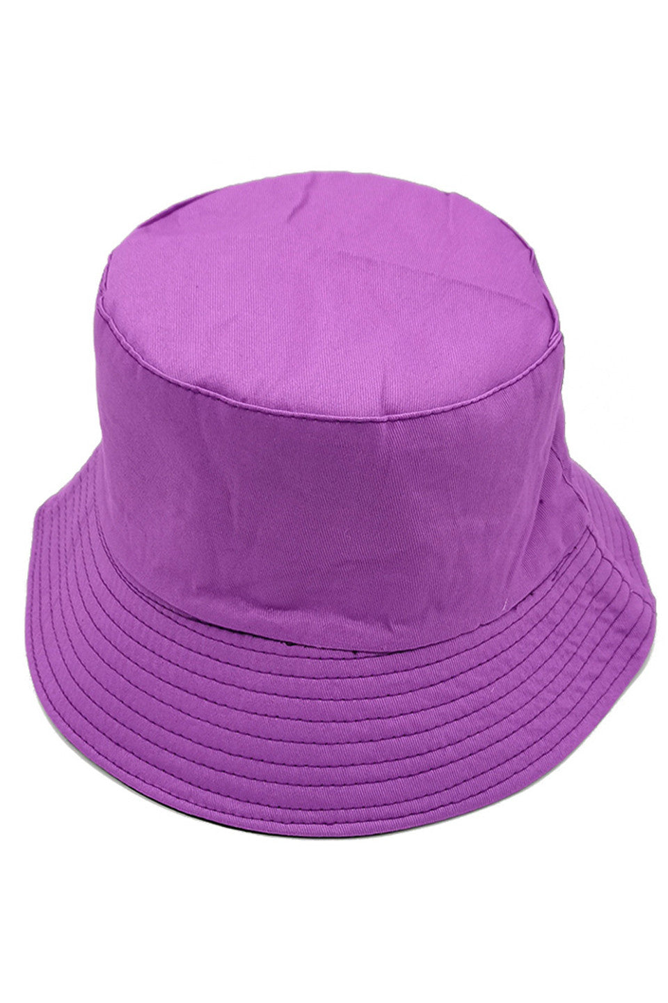 Purple SOLID BUCKET HAT is crafted with durable materials for lasting quality. Features a classic silhouette with all-around sun protection and a comfortable fit. Versatile design pairs effortlessly with casual outfits while providing functional style for outdoor activities. The solid color ensures maximum wardrobe compatibility.