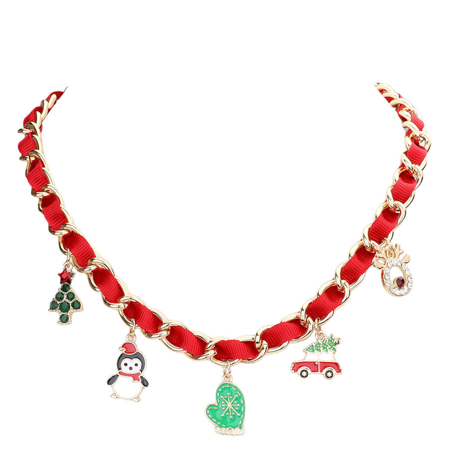 Red Christmas Tree Santa Hat Penguin Glove Car Rudolph Pendant Necklace, enhance your beauty and make a beautiful & unique outlook with these pendant necklace. Embrace the spirit of Christmas with Christmas-themed awesome pendant necklace. These necklaces are the perfect choice for this festive season, especially this Christmas. These necklace will add on your earlobes & bring a smile of joy to those who look at you.
