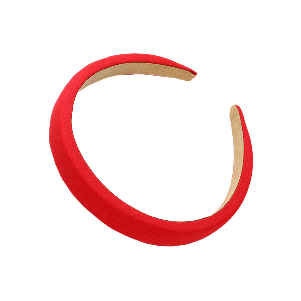Red Solid Padded Headband, create a natural & beautiful look while perfectly matching your color with the easy-to-use solid headband. Push your hair back and spice up any plain outfit with this headband!