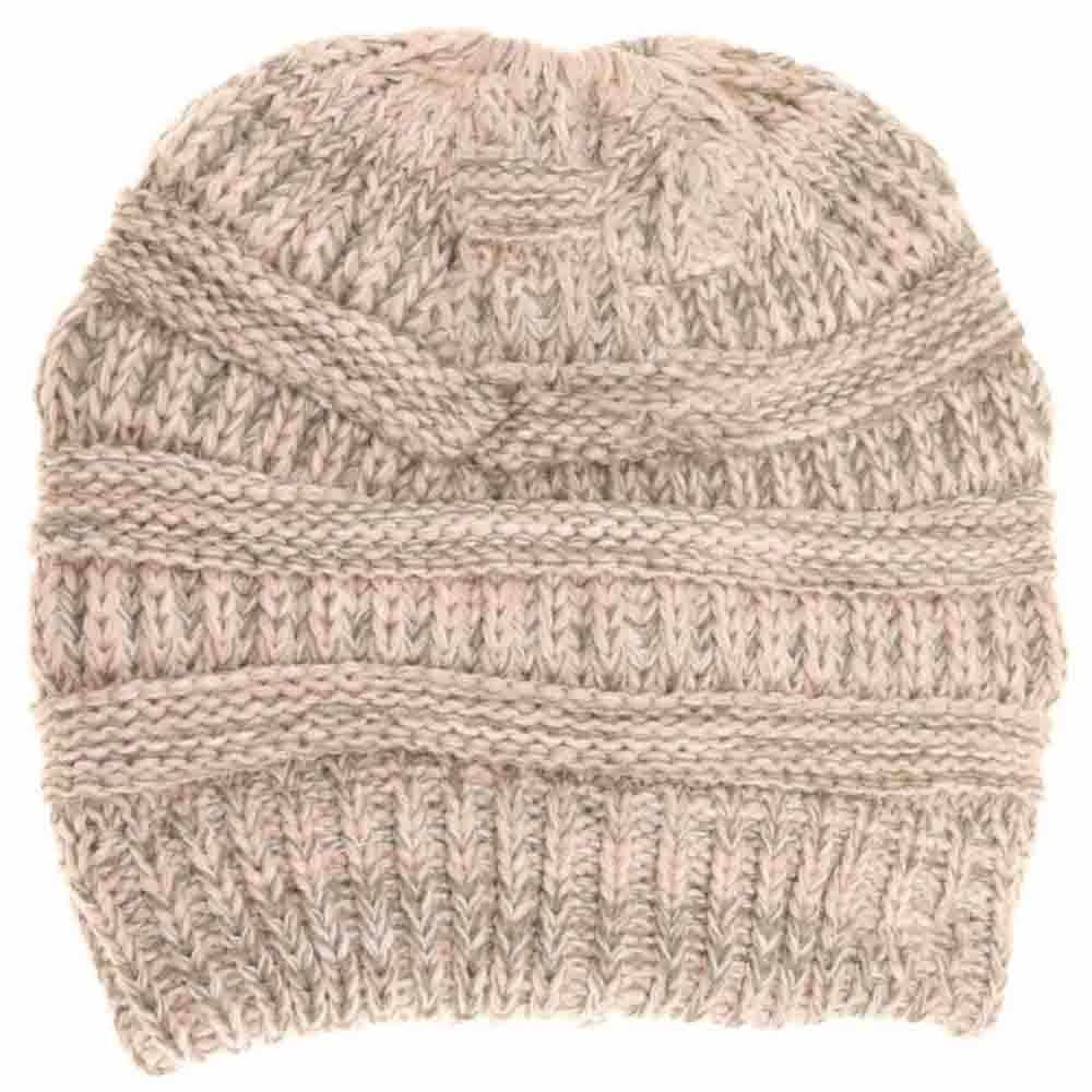 Rose_Mix- C.C Mixed Color Knitted Ponytail Beanie Stylish Comfy Warm Winter Hat; reach for this classic toasty hat to keep you nice n warm in the chilly winter weather, the wintry touch finish to your outfit. Perfect Gift Birthday, Christmas, Holiday, Anniversary, Stocking Stuffer, Secret Santa, Valentine's Day, Loved One, BFF