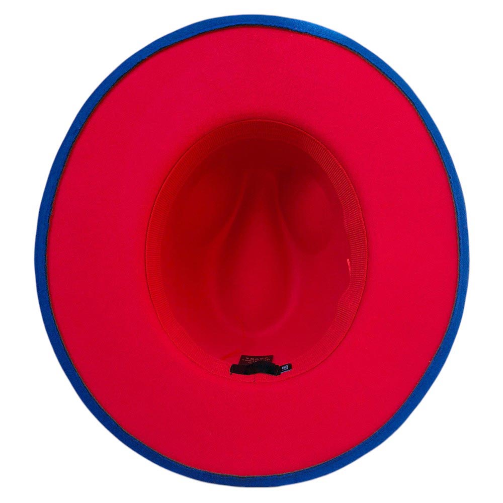 Royal-Blue-Belt Band Pointed Fedora Hat. Made with a stylish belt band and pointed brim, this hat is the perfect accessory for a sophisticated look. The high-quality material ensures long-lasting wear and a comfortable fit. Elevate your style with this must-have hat.