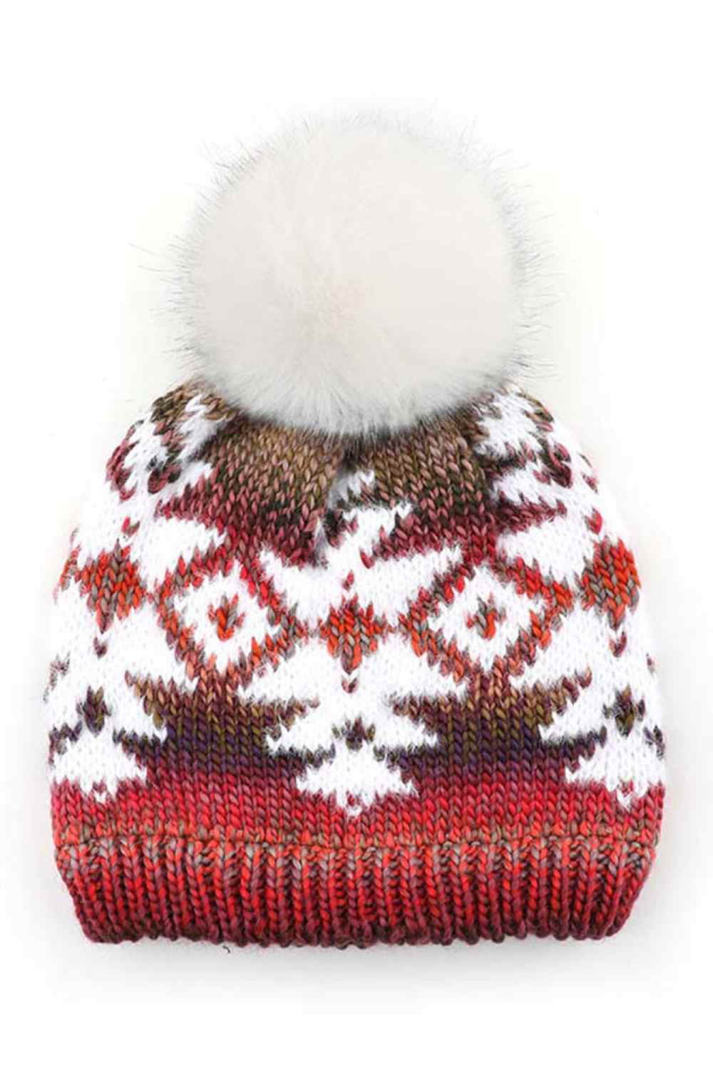 Rust The C.C Multi Yarn Aztec Beanie Hat features a vibrant Aztec-inspired knit pattern crafted from multi-colored yarn for a bold, stylish winter look. Made with soft, stretchy fabric, it provides warmth, comfort, and a snug fit for everyday cold-weather wear.