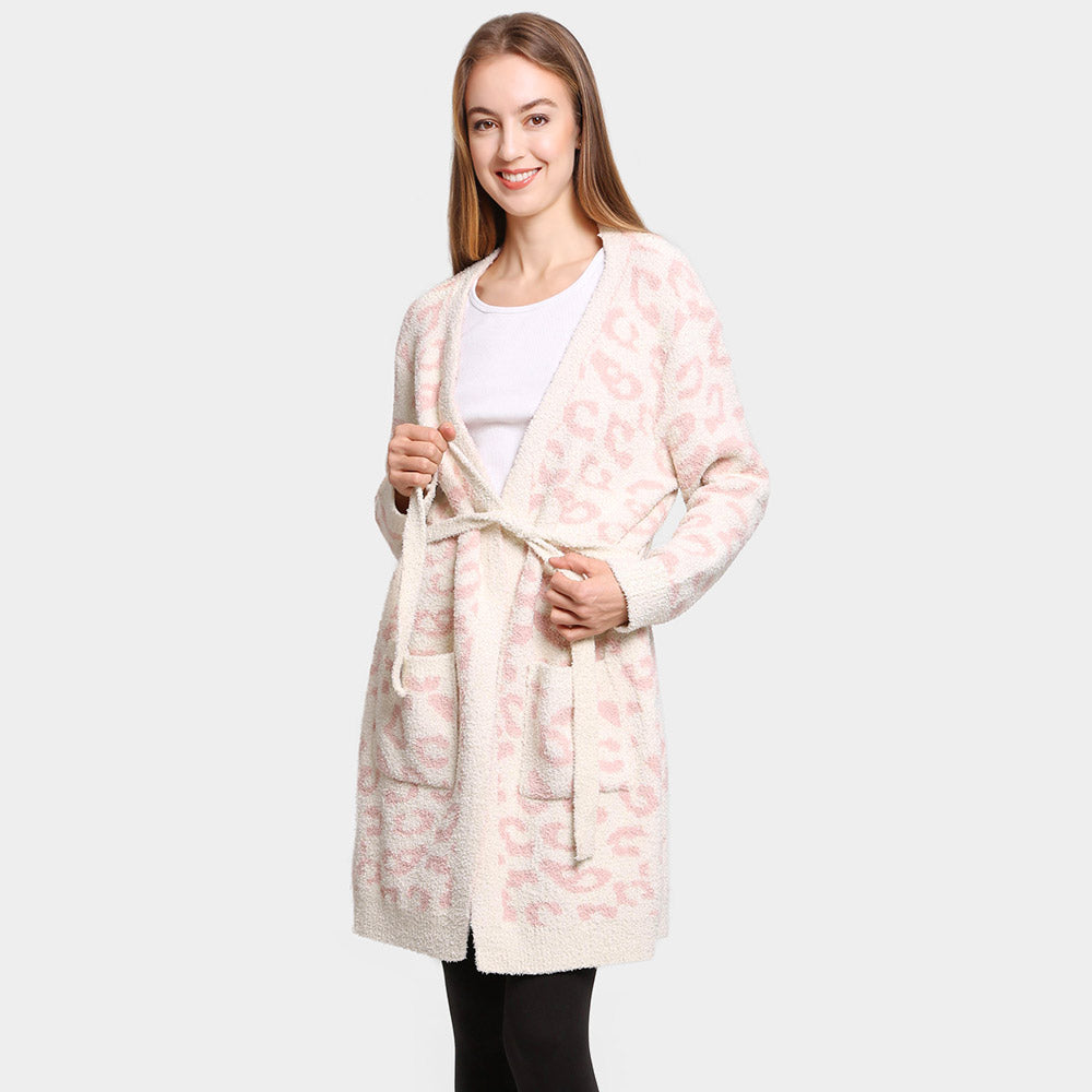 Pink Leopard Patterned Cozy Robe