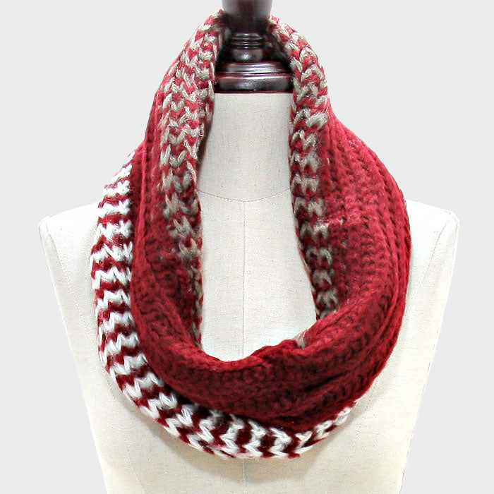 Madeline Love Burgundy Twisted Yarn Infinity Scarf - Jewelry
