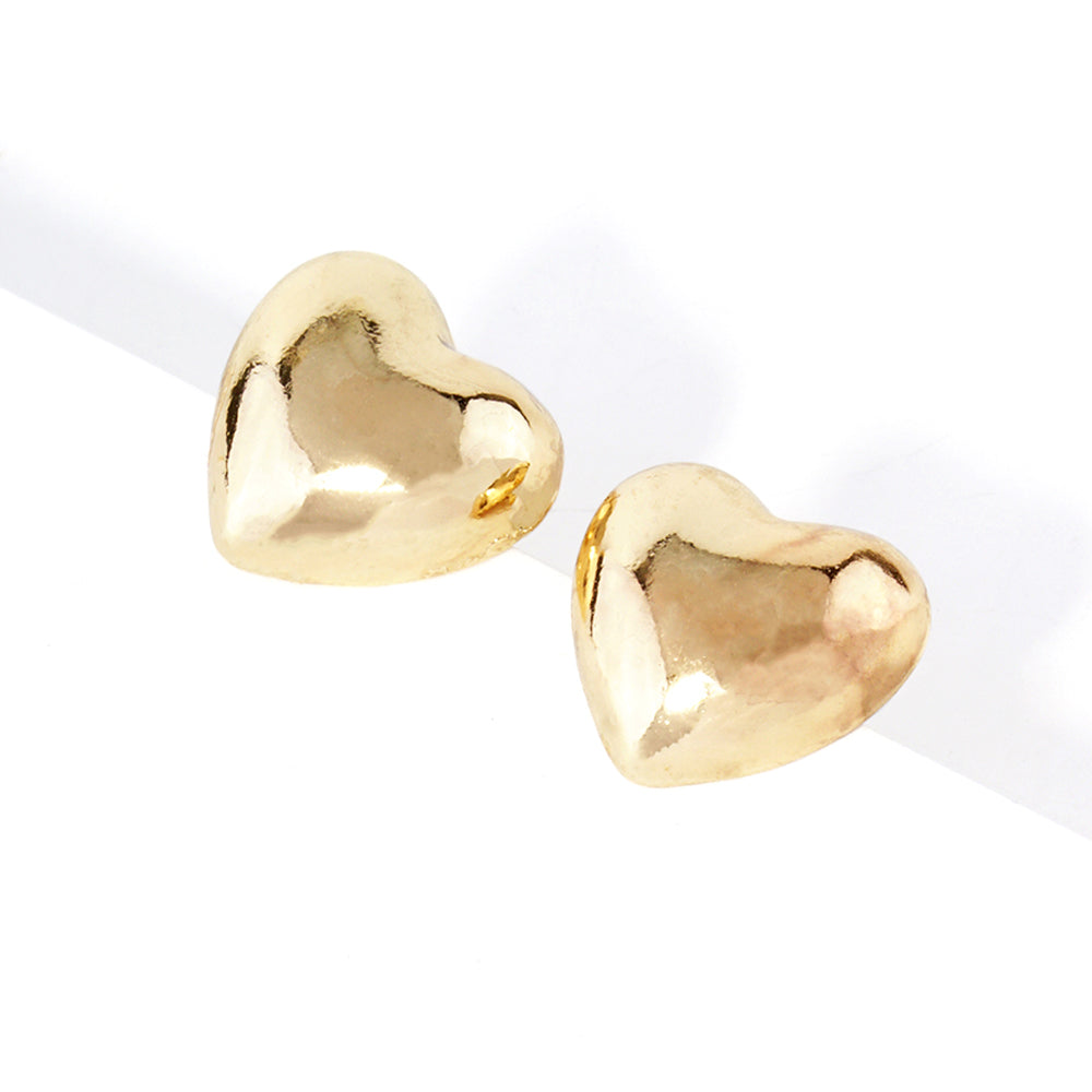 Madeline Love Gold Heart Stud Earrings