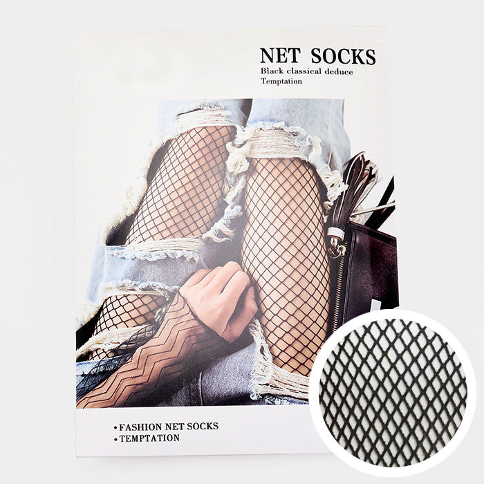 Madeline Love Black Mesh Fishnet Pantyhose Tights - Hair Accessories