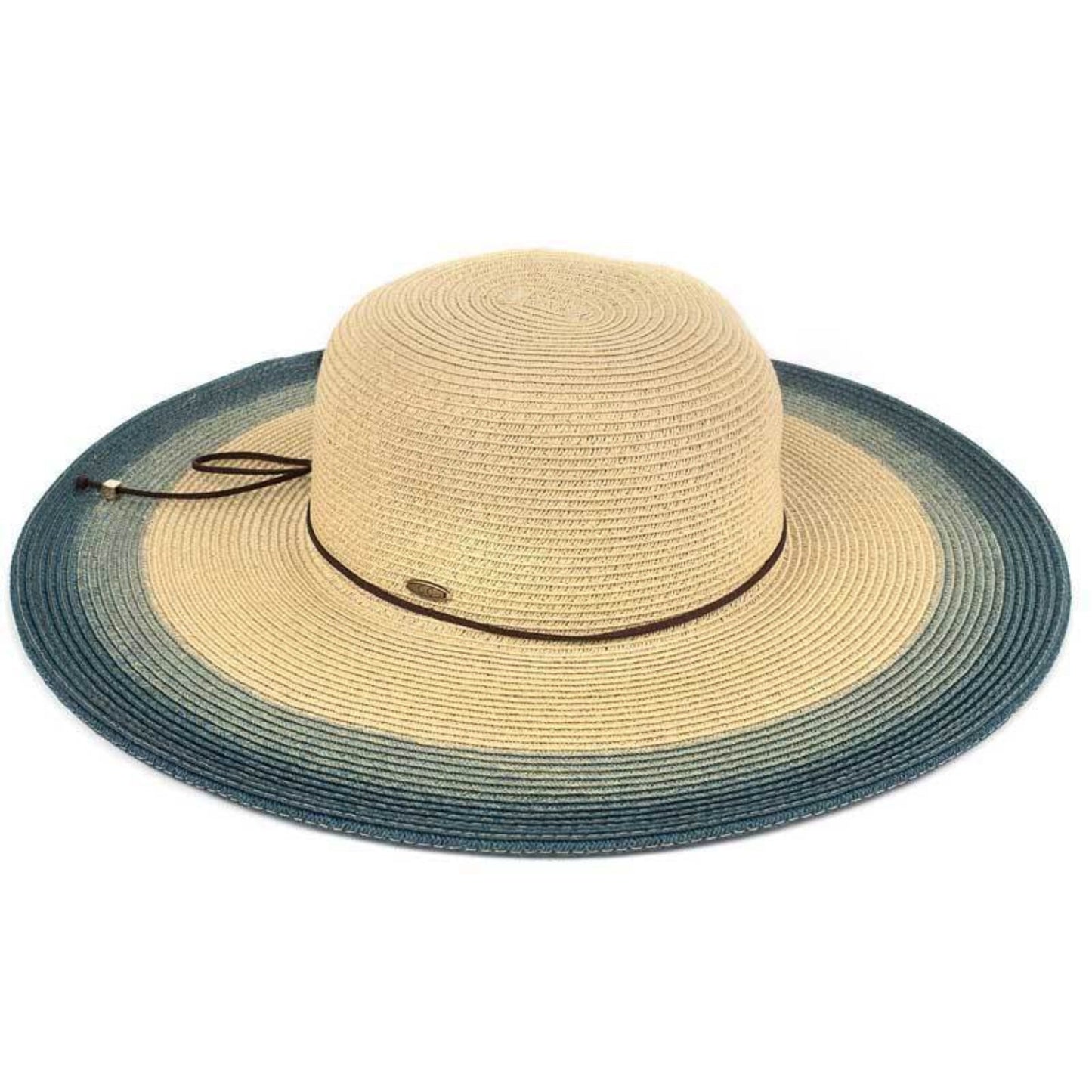 C.C Ombre Brim Hat 80% Paper Straw 20% Polyester